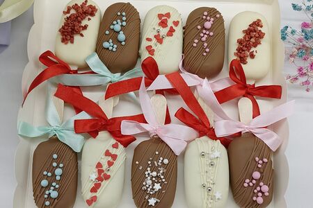 Большой набор чизкейков Эскимо в белом и молочном шоколаде