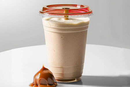 Молочный коктейль Карамельный с тапиокой или джус-боллами
