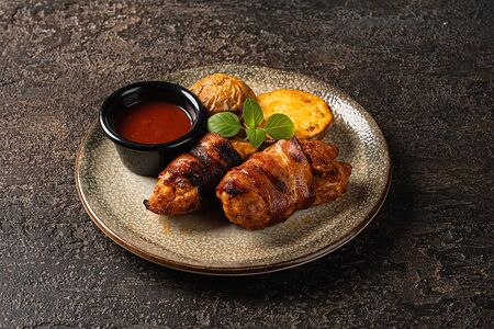 Куриное филе в беконе гриль