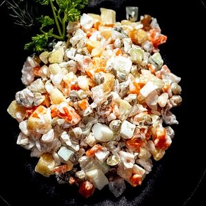 Оливье с куриной грудкой