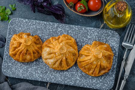 Хинкали жареные с говядиной 