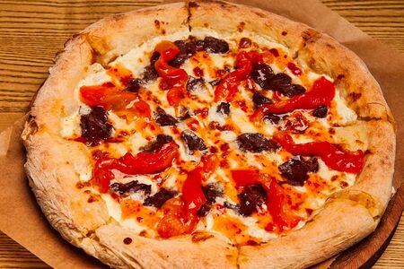 Говядина и печеный перец