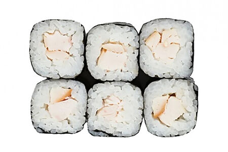 Классический ролл с копченой курицей