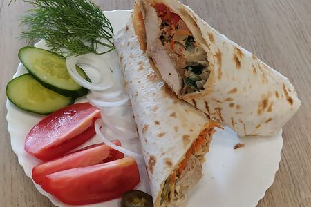 Двойная шаверма в лаваше