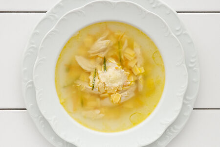 Куриный суп с домашней пастой