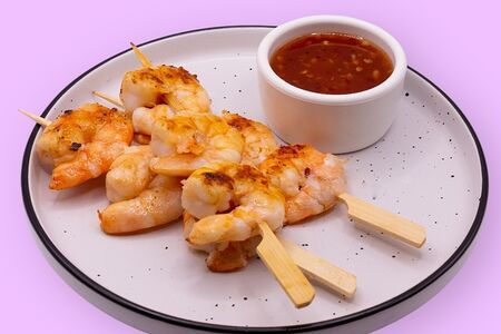 Креветки гриль