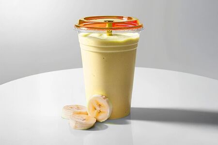Молочный коктейль Банановый с тапиокой или джус-боллами
