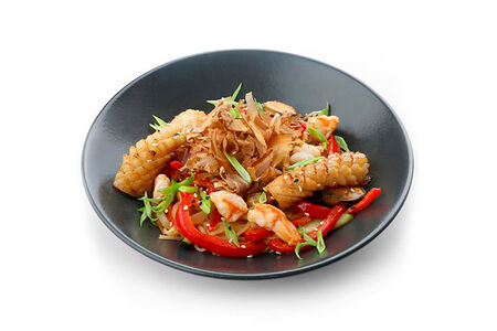 Вок лапша с морепродуктами