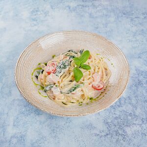 Спагетти с кетой