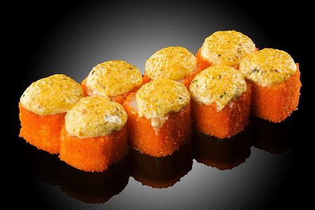 Запеченный с лососем и мидиями