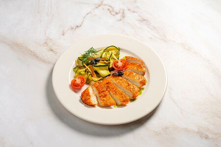 Стейк из курицы на пару