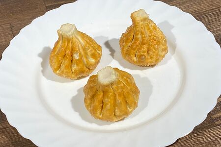 Хинкали жареные с грибами