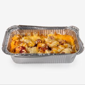 Ланч-бокс с картофелем и охотничьими колбасками