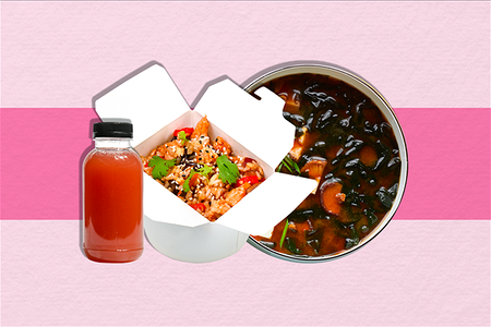 Мисо суп, тори тяхан плюс напиток напиток