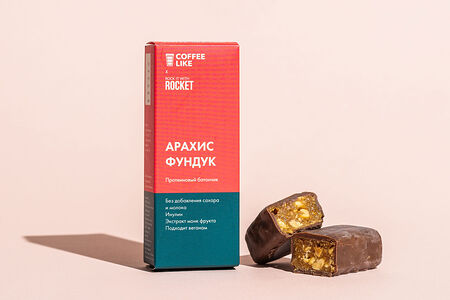 Батончик протеиновый арахисовый с фундуком в шоколаде CLxROCKITWITH, 40 г