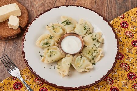 Вареники с сыром и зеленью