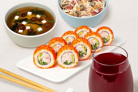 Бизнес Ланч L Сытный с морсом из черной смородины 0,5л-