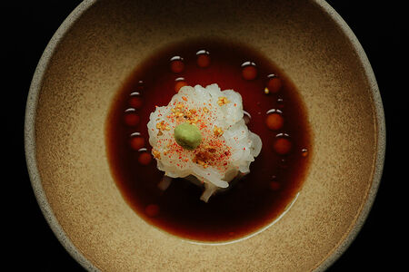 Ака-ика с соусом понзу