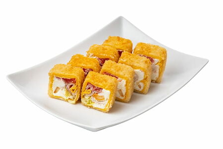 Тортилья с курицей и беконом темпура