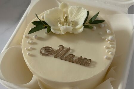 Бенто-торт Маме белый