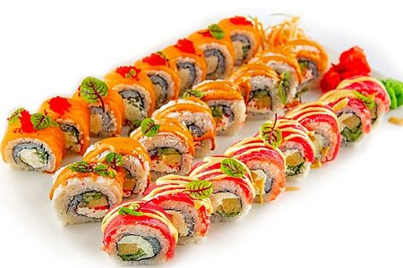 Сет КамЗуМи Старс и 2 набора: васаби, имбирь, соевый соус)