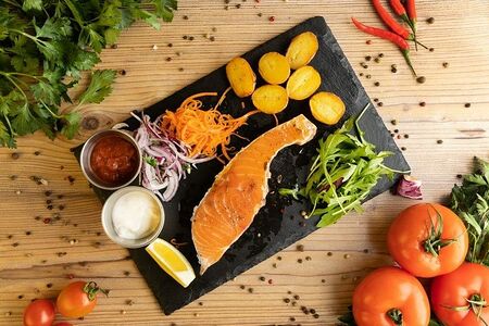 Семга на мангале