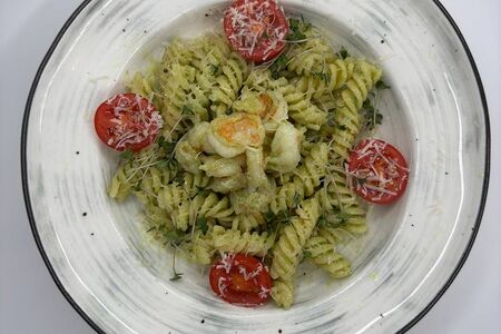 Фузилли с креветками 