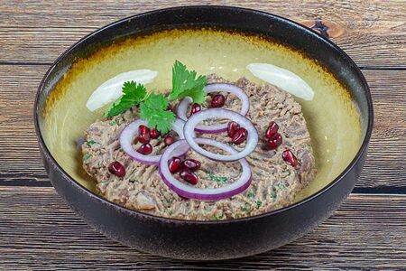 Красное лобио с орехами