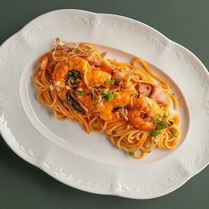 Спагетти с морепродуктами 