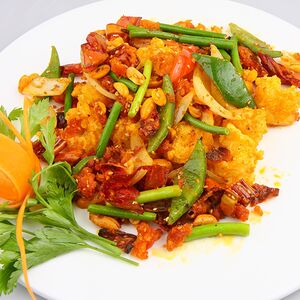 Жареные креветки со специями