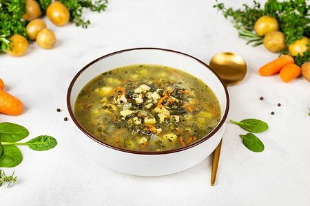 Щи зеленые с цыпленком