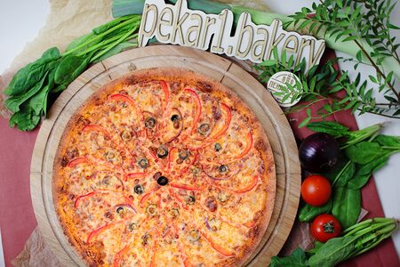 Пицца Морская с креветками