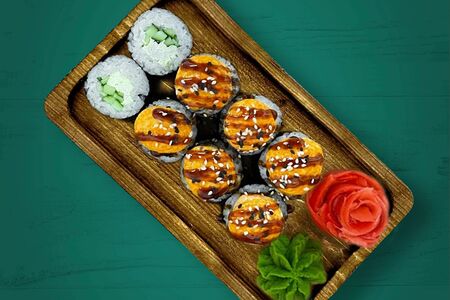 Запеченный с мидиями