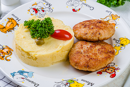 Детские куриные котлеты на пару