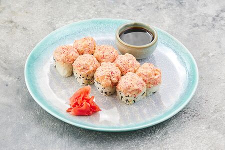 Ролл Фудзияма с тигровыми креветками