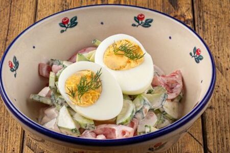 Салат Овощной со сметаной