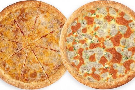 Комбо 2 пиццы Четыре сыра и Сочная курочка