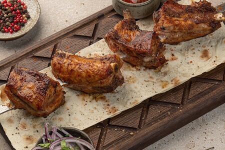 Шашлык из свининых рёбер