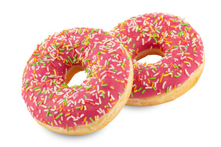 Донат с клубничной начинкой