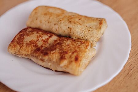 Блины с ветчиной и сыром