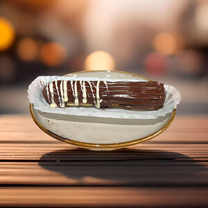 Эклер в темном шоколаде