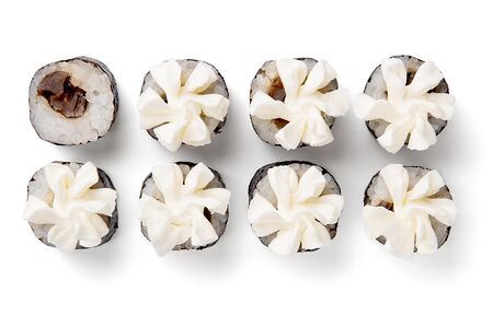 Мини ролл с грибами Шиитаке и сыром