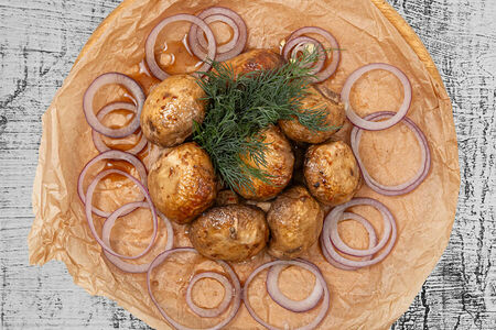 Шампиньоны на мангале