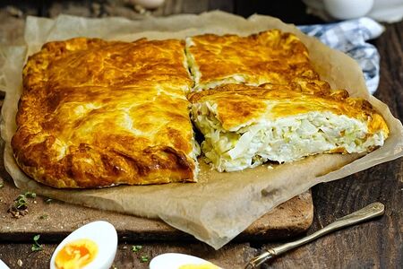 Пирог с капустой и яйцом