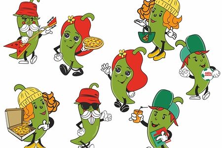 Наклейки Веселые перчики