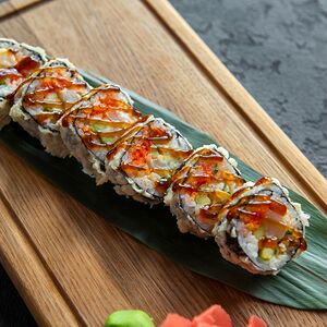 Ролл темпура с гребешком