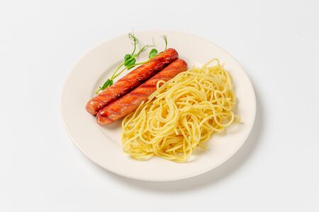 Спагетти с сосисками