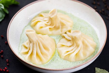 Хинкали с креветками