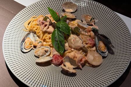 Паста сливочная с морепродуктами