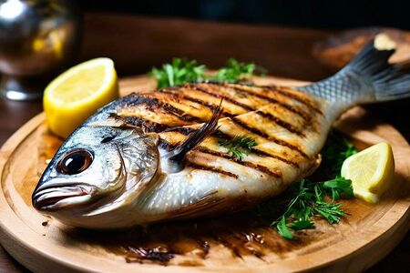 Дорадо на мангале